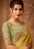 Yellow silk embroidered saree with blouse  502
